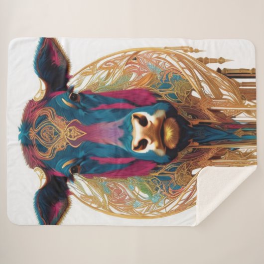 Moderne Koe Sherpa Blanket Sherpa Deken (Voorkant (horizontaal))