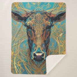 Moderne Koe Sherpa Blanket Sherpa Deken