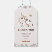 Moderne Koe Verjaardag Dank u Label Cadeaulabel (Voorkant)