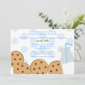 Moderne koekjes en babyvoeding voor melk kaart (Staand voorkant)