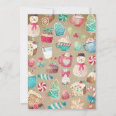 Moderne koekjes en melk kerstfeest uitnodiging (Achterkant)