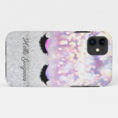 Moderne Koel Roze Zilver Glitter Bokeh, Nepwimpers Case-Mate iPhone Case (Achterkant (horizontaal))