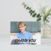 Moderne koele afstudeer dank je (lege achterkant) briefkaart (Staand voorkant)