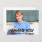 Moderne koele afstudeer dank je (lege achterkant) briefkaart (Voorkant / Achterkant)