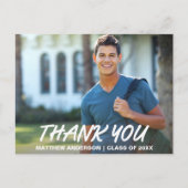 Moderne koele afstudeerbedankje (lege achterkant)  briefkaart (Voorkant)