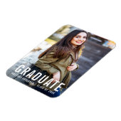 Moderne koele afstudeerfoto-aankondiging W Magneet (Linkerzijde)