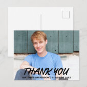 Moderne koele afstuderen bedankt (lege achterkant) briefkaart (Voorkant / Achterkant)