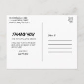 Moderne koele afstuderen bedankt W Briefkaart (Achterkant)