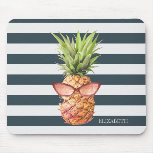 Moderne koele ananas strepen muismat (Voorkant)