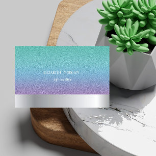 Moderne Koele Elegante Professionele Glitter Ombre Visitekaartje