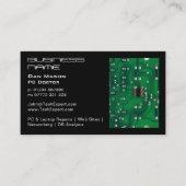Moderne Koele Gouden Groene Kringscomputer Reparat Visitekaartje (Voorkant)