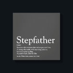 Moderne koele grijze stiefvader stiefpapa citaat canvas afdruk<br><div class="desc">Personaliseer de definitie voor je speciale stiefvader of stiefpapa om een uniek cadeau te maken voor Vaderdag, verjaardagen, Kerstmis of elke dag dat je wilt laten zien hoeveel hij voor je betekent. Een perfecte manier om hem elke dag te laten zien hoe geweldig hij is. Je kunt zelfs de achtergrond...</div>