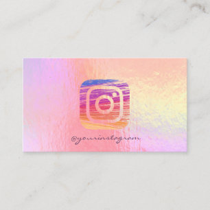 Moderne Koele Holografische Instagram Sociale Medi Visitekaartje