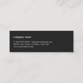Moderne Koele Houten Donker Grijs Consultant Mini Visitekaartje (Achterkant)