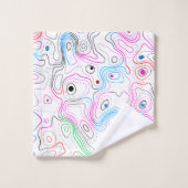 Moderne, koele houthedrager bad handdoek (Wasdoekje)