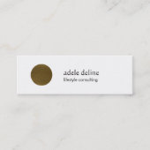 Moderne Koele Koper Cirkel Consultant Mini Visitekaartje (Voorkant)