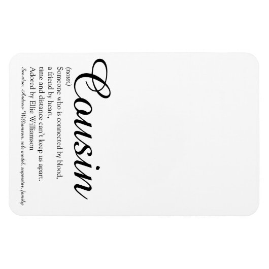 Moderne koele leuke beste neef ooit definitie magneet (Horizontaal)