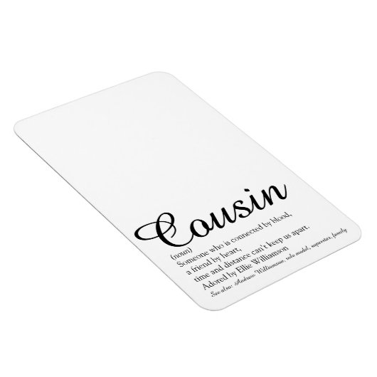 Moderne koele leuke beste neef ooit definitie magneet (Rechterzijde)