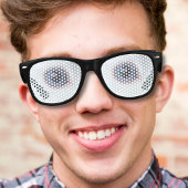 Moderne koele nerdy witte konijn ogen retro zonnebril