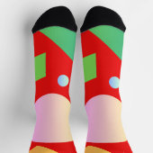 Moderne koele schattige levendige geometrische ach sokken (Top)