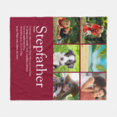 Moderne koele stiefvader stiefvader fotocollage fleece deken (Voorkant (Horizontaal))