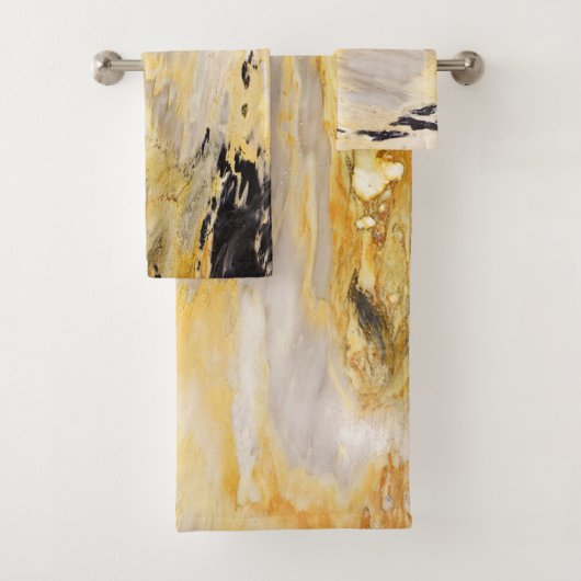 Moderne Koele Trendy Marmer Steen Patroon Bad Handdoek (Insitu)