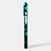 Moderne koele unieke turquoise stippen patroon mon Case-Mate iPhone case (Achterkant / Links)