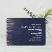 Moderne koele verjaardagstech typografie feest kaart (Staand voorkant)