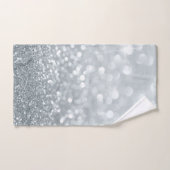 Moderne koele zilveren glitter bokeh bad handdoek (Handdoek)