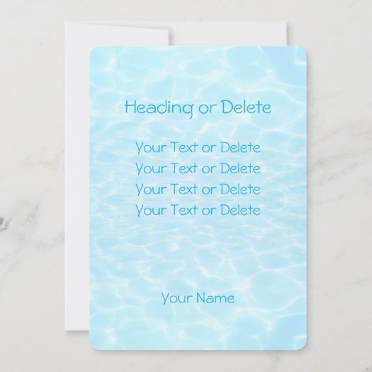 Moderne koele zomertijd in Pool Party Beach Kaart (Achterkant)