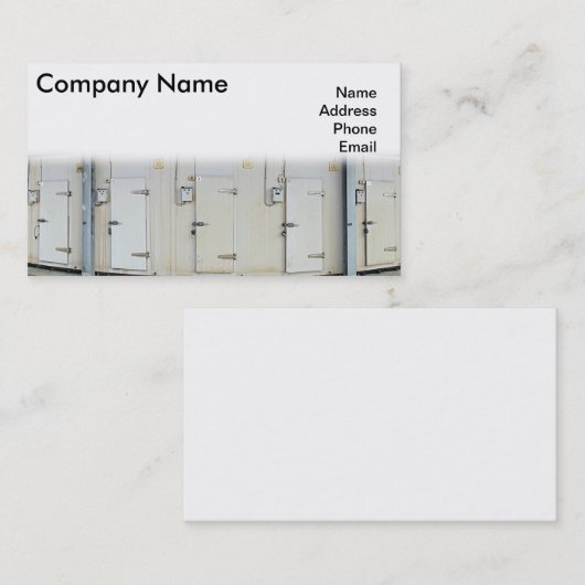 Moderne koelings- en vriesopslagfaciliteit visitekaartje (Voorkant / Achterkant)