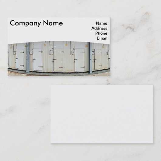 Moderne koelings- en vriesopslagfaciliteit visitekaartje (Voorkant / Achterkant)