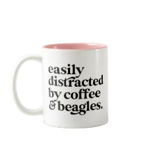 Moderne koffie & beagle hondenliefhebber gepersona