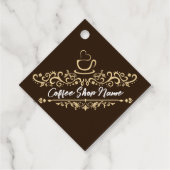 Moderne Koffie café winkel welkom Personaliseer na Bedankjes Labels (Achterkant)