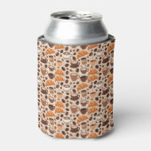 Moderne koffie esthetisch patroon blikjeskoeler (Blikje Voorkant)