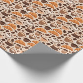 Moderne koffie esthetisch patroon cadeaupapier (Hoek)