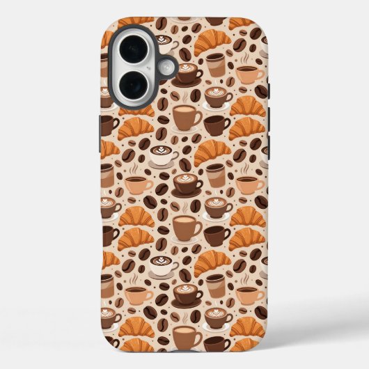 Moderne koffie esthetisch patroon Case-Mate iPhone case (Achterkant)