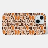 Moderne koffie esthetisch patroon Case-Mate iPhone case (Achterkant (horizontaal))