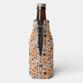 Moderne koffie esthetisch patroon flesjeskoeler (Fles Achterkant)
