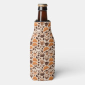 Moderne koffie esthetisch patroon flesjeskoeler (Fles Voorkant)