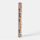 Moderne koffie esthetisch patroon iPhone 15 case (Rechterkant)