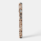 Moderne koffie esthetisch patroon iPhone 15 case (Linkerkant)