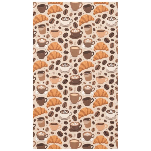 Moderne koffie esthetisch patroon tafelkleed (Voorkant)