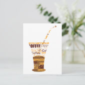 Moderne koffie-illustratie briefkaart (Staand voorkant)