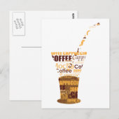 Moderne koffie-illustratie briefkaart (Voorkant / Achterkant)