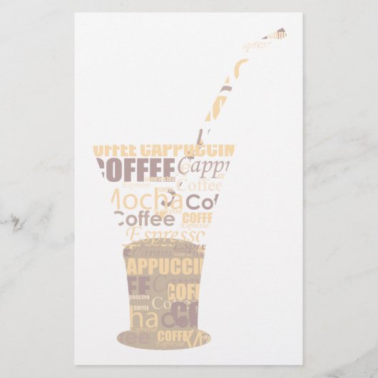 Moderne koffie-illustratie briefpapier (Voorkant)