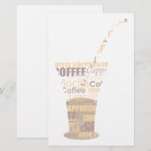 Moderne koffie-illustratie briefpapier (Voorkant / Achterkant)