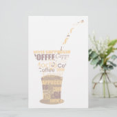 Moderne koffie-illustratie briefpapier (Staand voorkant)