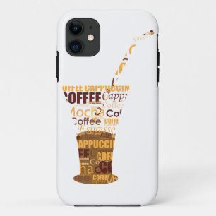 Moderne koffie-illustratie iPhone 11 hoesje