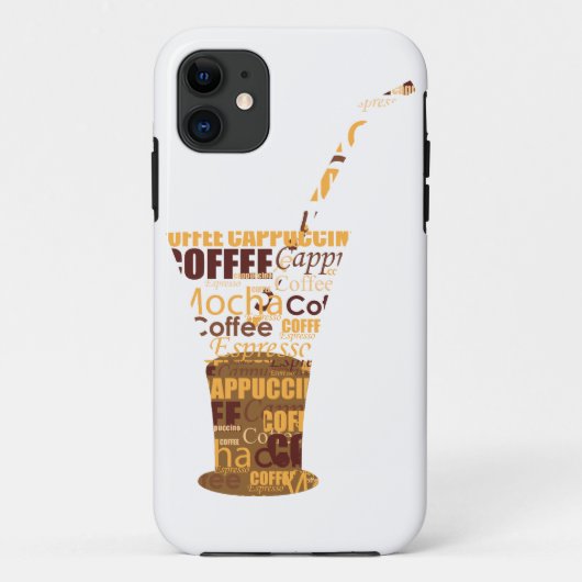 Moderne koffie-illustratie Case-Mate iPhone case (Achterkant)